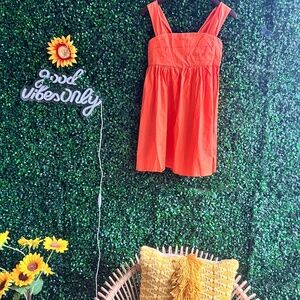 SHEIN Orange Sleeveless Mini Summer Resort Dress Size XS